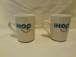Ihop Restaurant Coffee Mug Tuxton White Ceramic Set Of 2
