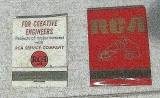2 Vintage Matchbooks Rca Service Company Radio Tv Engineering Advertising Adi