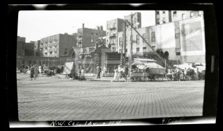 1925 1st Ave 11th St Construction Manhattan Nyc York Old Photo Negative 399b