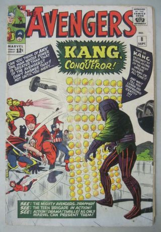 Avengers 8 Marvel Comics 1964 1st Appearance Of Kang The Conqueror