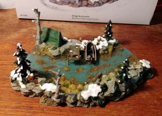 DEPT 56 MOUNTAIN CREEK CURVED SECTION (56.  53005) WITH TENT AND CANOE 3