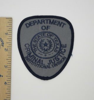Texas Dept Of Criminal Justice Institutional Division Patch