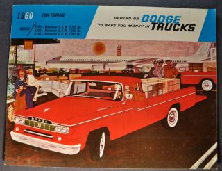 1960 Dodge Truck Brochure Pickup Panel Town Wagon D100 D200