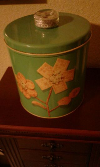 Vintage Blue Magic Dri - Nob Krispy Kan Cracker Storage Container