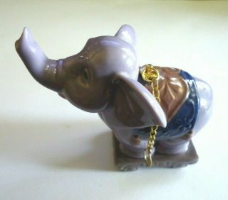 Lladro Porcelain Elephant Ornament 105 Dated 1996 Daisa Spain No Box
