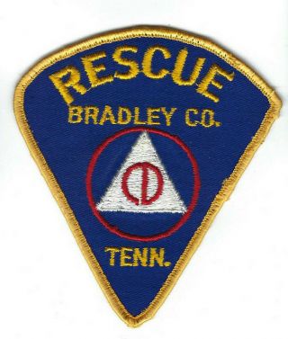 Bradley County Tn Tennessee Cd Civil Defense Rescue Patch - Cheeesecloth