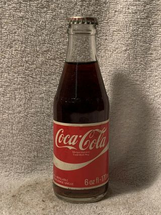 Full 6oz Coca - Cola Paper Label No Deposit Soda Bottle Canada?