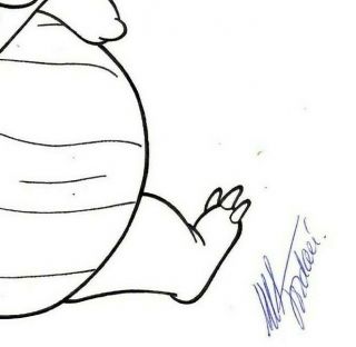 DISNEY WUZZLES Hand Drawn Inked CROCOSAURUS Signed MICKEY JORDAN Convention Art 3