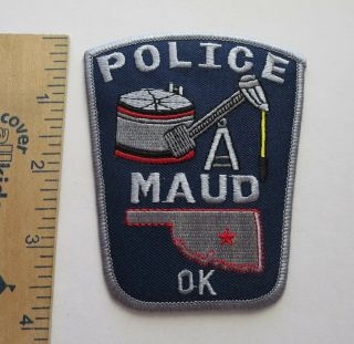 Maud Oklahoma Police Patch (oil Well) Vintage