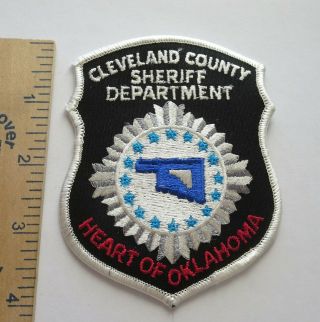 Cleveland County Oklahoma Sheriff Department Patch Vintage