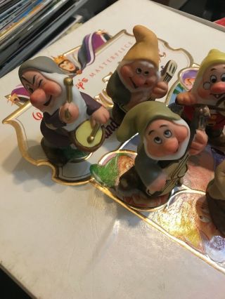Disney Schmid Porcelain Snow White And The 7 Dwarves Figurine Set 3