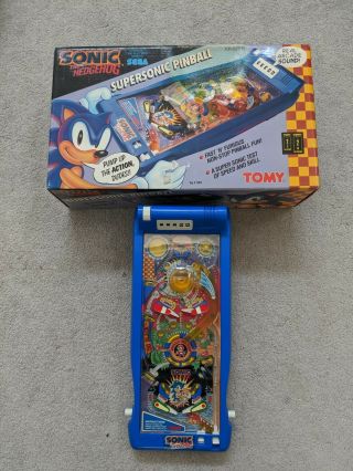 Vintage 1992 Sonic The Hedgehog Tabletop Pinball Machine Toy And