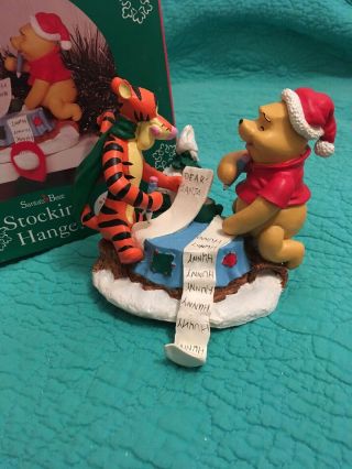 Vintage 1999disney/santa’s Best Winnie The Pooh/tigger Christmas Stocking Hanger