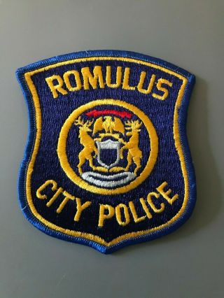 Michigan State Police Patch Romulus City Police
