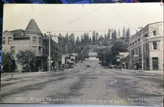 Susanville,  California Photo Post Card 1920 Lassen County Street Scene