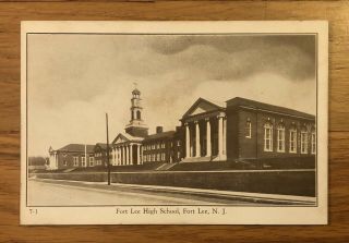 Fort Lee Jersey Nj 1920s Postcard View Of High School