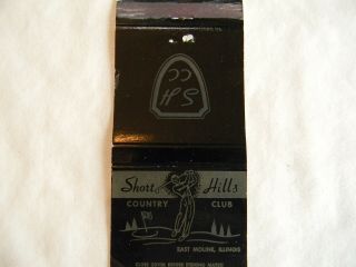 East Moline Illinois Rock Island County Golf Country Club Matchcover Matchbook