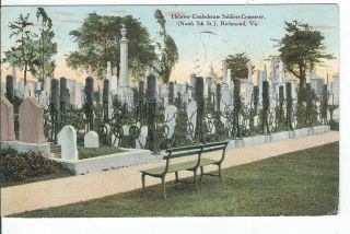 Cj - 197 Va Richmond,  Hebrew Confederate Soldiers Cemetery Divided Back Postcard