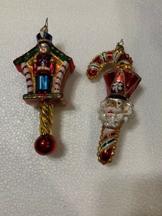 Christopher Radko Soldier And Nutcracker Ornaments