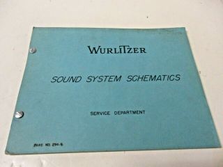 Wurlitzer Sound System Schematics Service Dept P/n 294 - S
