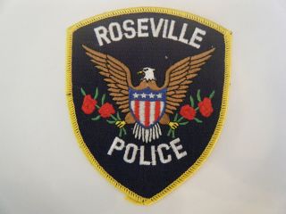 Roseville Police Obsolete Cloth Shoulder Patch Minnesota Usa