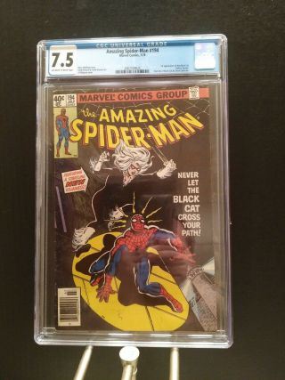 Spider - Man 194 Cgc 7.  5 Key Issue First Black Cat