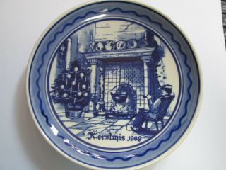 Kerstmis 1969 Merry Christmas Porcelain Collectors Plate Delfts Holland
