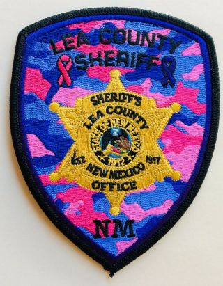 Lea Nm Sheriff Office Commemorative D V & Breast Cancer Awareness Police Patch