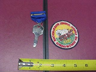 Boy Scout 1953 National Jamboree Patch & Kwik set Key Medal 2