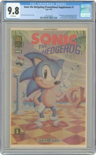 Sonic The Hedgehog 1newsprint Cgc 9.  8 1991 1497554009