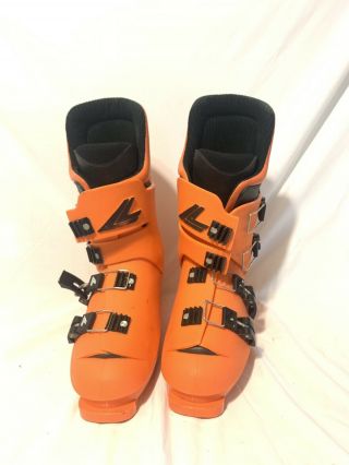 Vtg Lange Ski Boots Orange Made In Italy Mens Sz 11 Xlr Rx Downhill Skiing