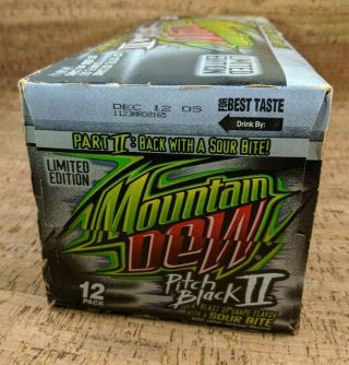 Mountain Dew PITCH BLACK II Limited Edition EMPTY Fridge Mate Box - Ships 3