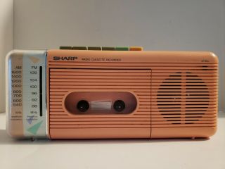 Vintage Sharp Qt - 5 Am/fm Radio Cassette Recorder