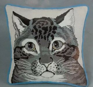Favorite Cat Pillow Needlepoint Kit Erica Wilson Metropolitan Museum Of Art Vtg