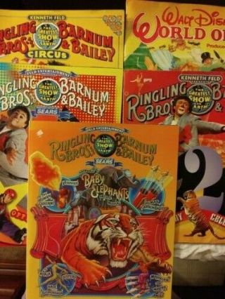 Ringling Brothers And Barnum Bailey Circus Vintage Program Guides & Disney