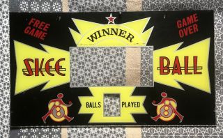 Vintage Skee Ball Game Sign Display Marquee Arcade