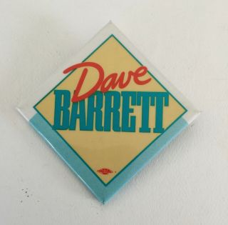 Vintage Ndp Dave Barrett Election Button Pinback - B.  C.  Politics Bc