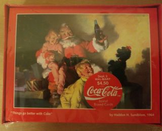 16 Vintage (1996) Coca Cola Christmas Cards & Envelopes Haddon H.  Sundblom