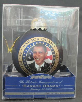Barack Obama Inauguration 2009 Commerative Ornament By Kurt S.  Adler Mib