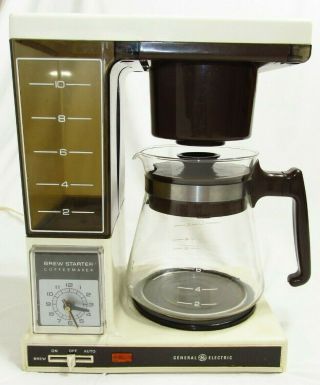 Vintage General Electric Automatic Drip Brew Start Coffee Maker 10 Cup