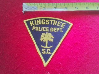 Vintage Obsolete Police Dept Patch South Carolina Sc Kingstree