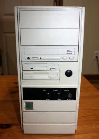 Vintage Pentium 233 Mmx Computer,  32mb,  Pc Chips M538 At M/b,  4pci 3isa 4simm 2dimm