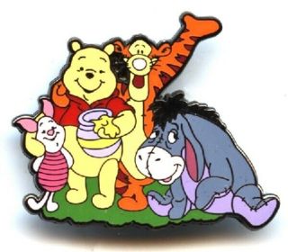 Willabee & Ward - Winnie The Pooh - Friends Pin (piglet,  Pooh,  Tigger & Eeyore)