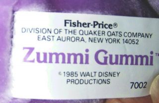 Fisher Price Disney ' s 1985 Gummi Bear Zummni 16 