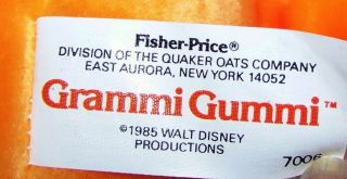 Fisher Price Disney ' s 1985 Gummi Bear Grammi 14 