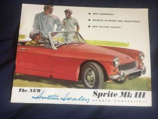 1965 Austin Healey Sprite Mark 3 Color Brochure Prospekt