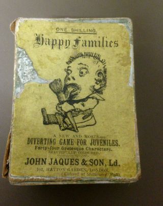 Antique 1920s Happy Families Playing Cards - John Jaques & Sons -
