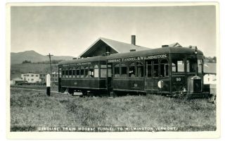 Wilmington Vermont Vt - Gasoline Train From Hoosac Tunnel - Rppc Postcard Railroad