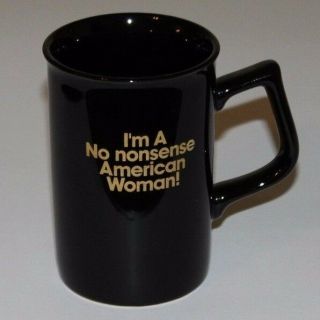No Nonsense Pantyhose Coffee Cup Mug American Woman Panty Hose Vintage
