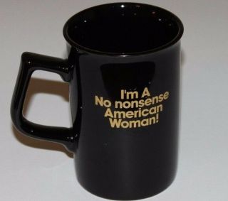 No Nonsense Pantyhose coffee cup mug American Woman Panty hose vintage 2